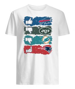 NFL like buffalo bills dislike new york jets miami dolphins and fuck new england patriots men's shirt
