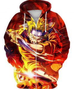Naruto the seventh hokage 3d zip hoodie