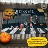 Nightmare before christmas jack and sally personalized doormat