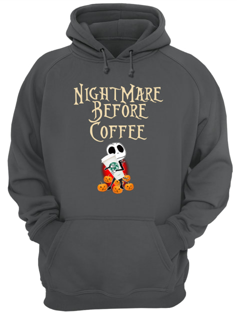 Nightmare before coffee skellington hug starbucks hoodie