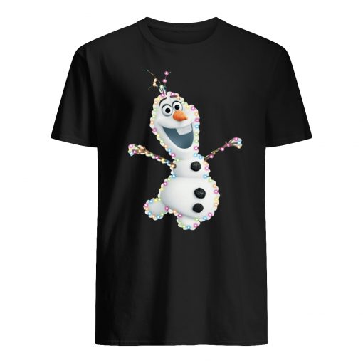 Olaf christmas light mens shirt