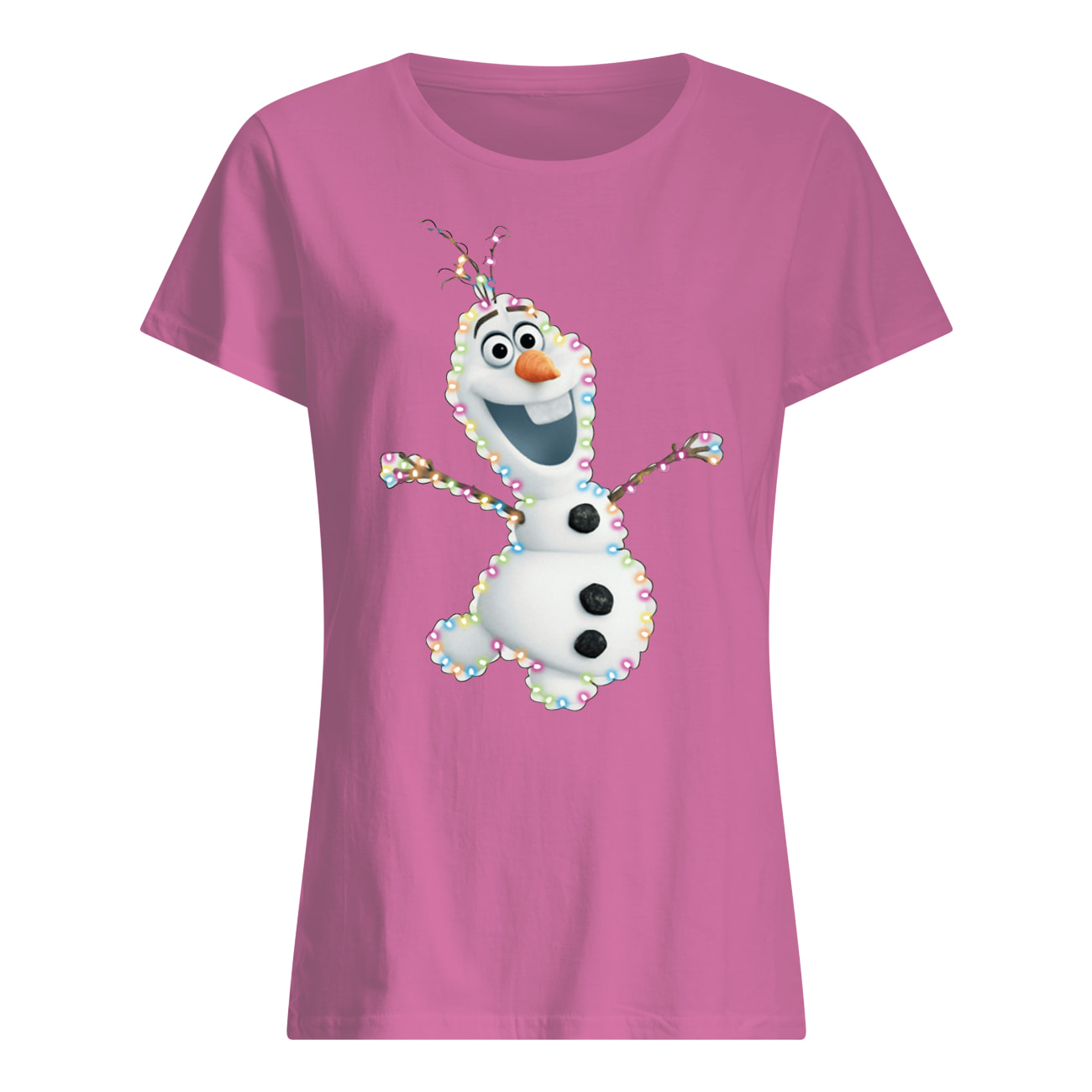 Olaf christmas light womens shirt