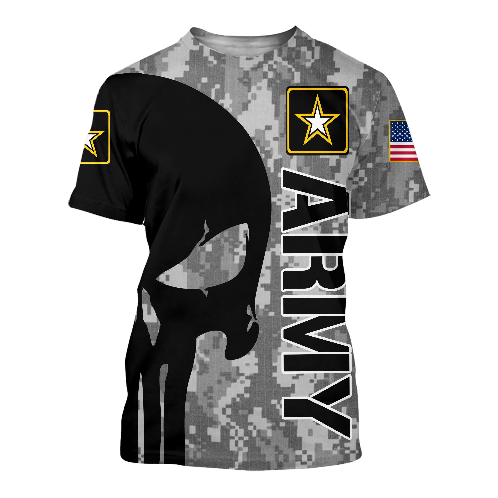 Original US army skull 3d t-shirt
