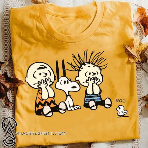 Peanuts charlie brown and snoopy halloween boo shirt