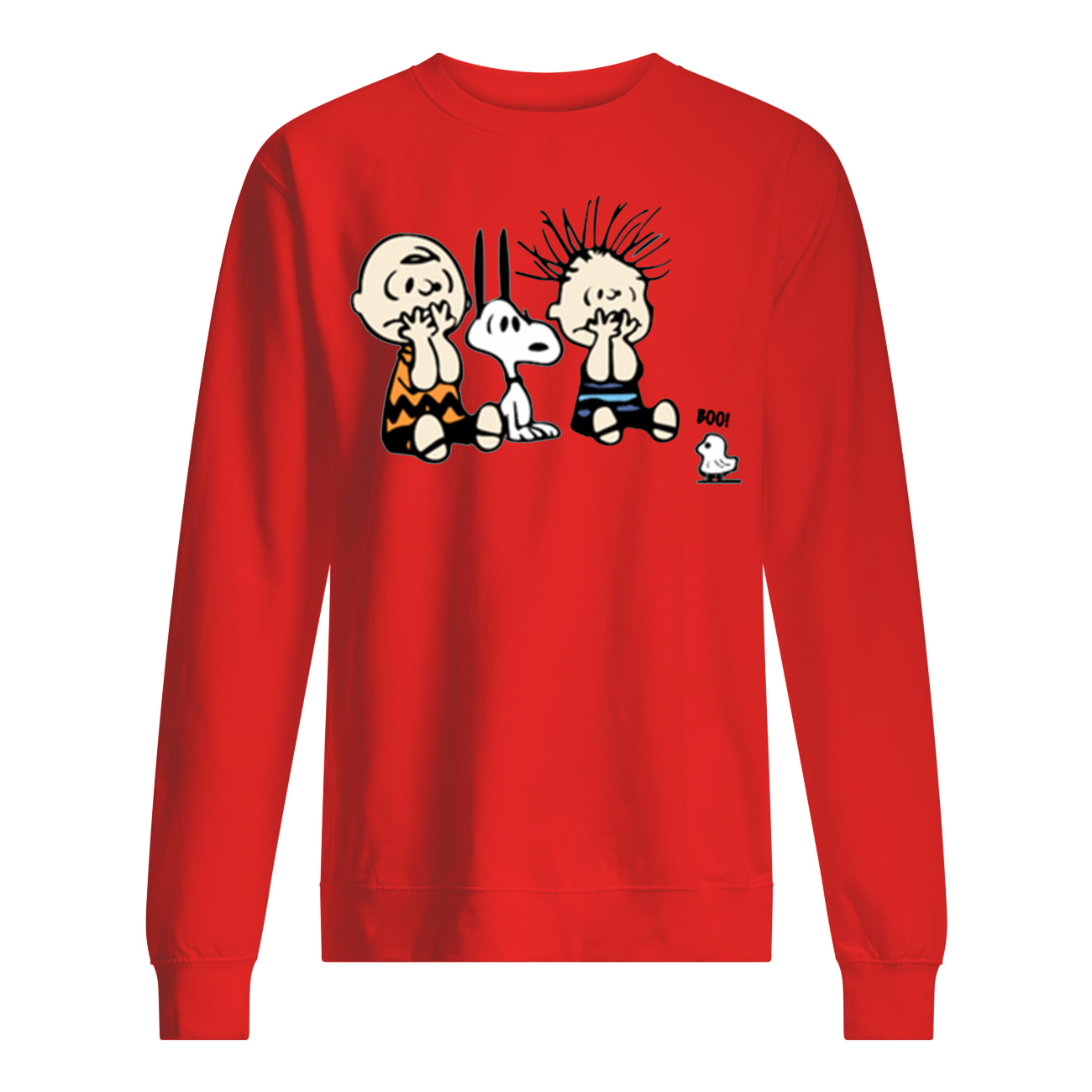 Peanuts charlie brown and snoopy halloween boo sweatshirt