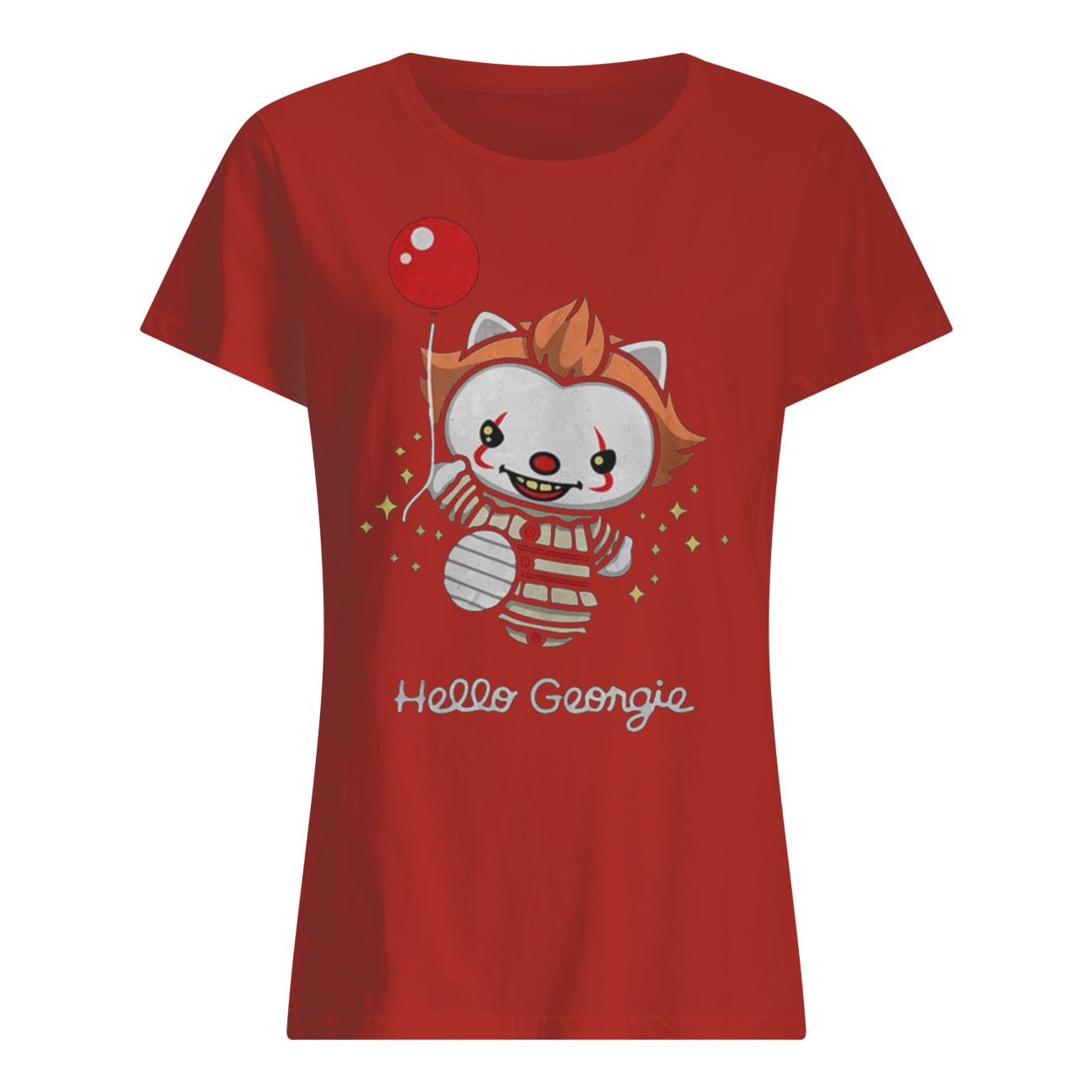 Pennywise kitty cat hello georgie womens shirt