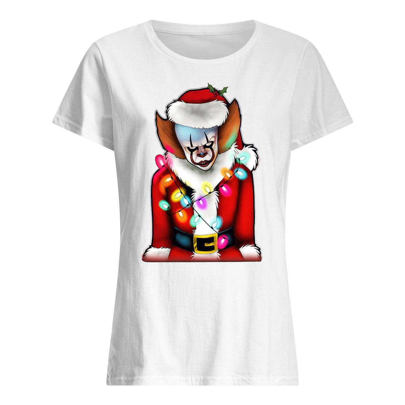 Pennywise santa claus christmas womens shirt