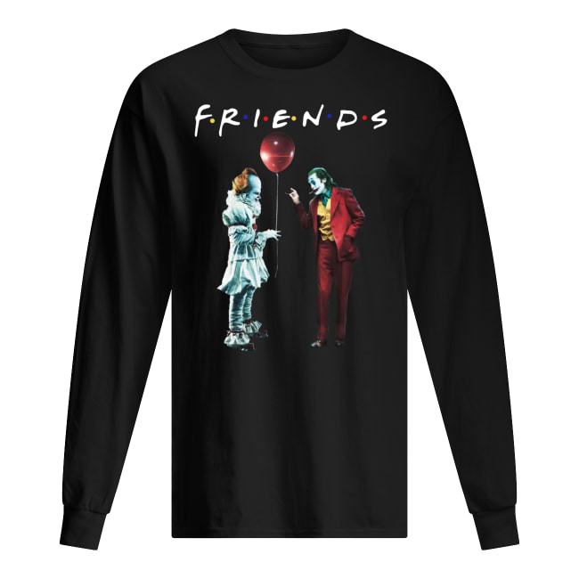 Pennywise with joker friends tv show long sleeved