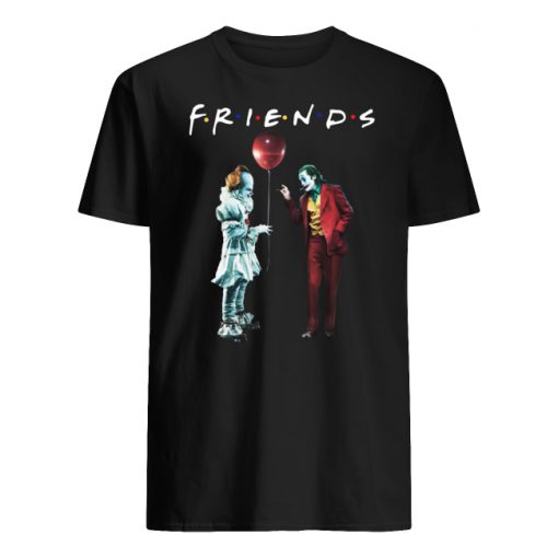 Pennywise with joker friends tv show men's shirt