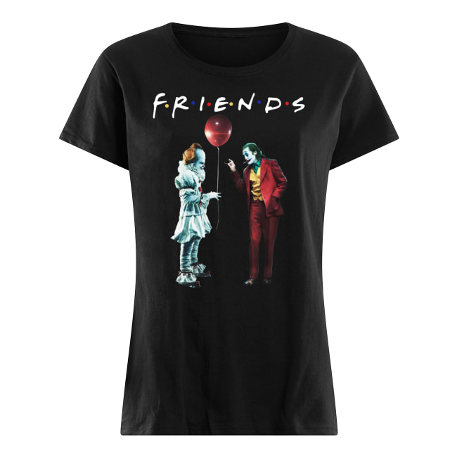 Pennywise with joker friends tv show women's shirt