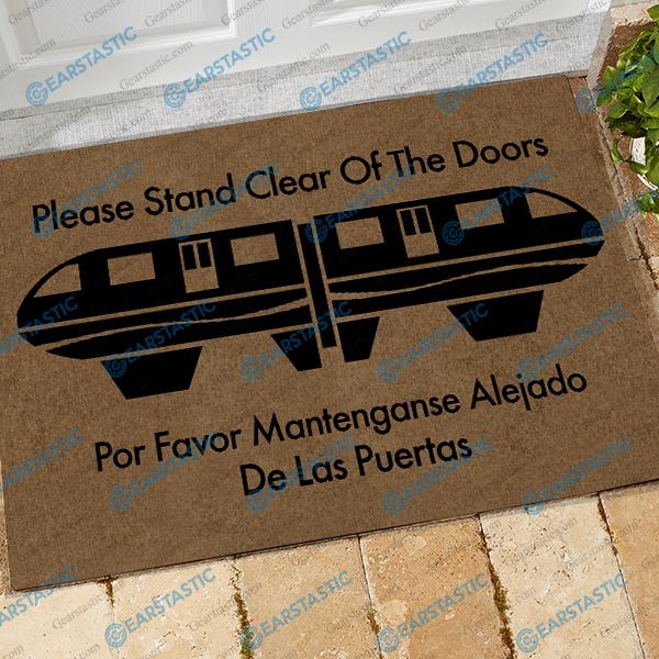 Please stand clear of the doors doormat - 18x27