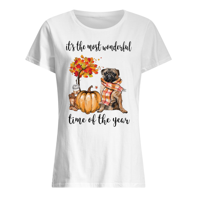 Pug it’s the most wonderful time of the year women's shirt