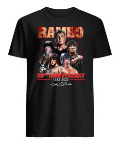 Rambo 38th anniversary 1982-2020 signature men's shirt