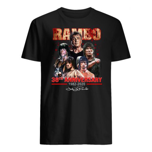 Rambo 38th anniversary 1982-2020 signature men's shirt