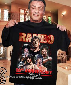 Rambo 38th anniversary 1982-2020 signature shirt