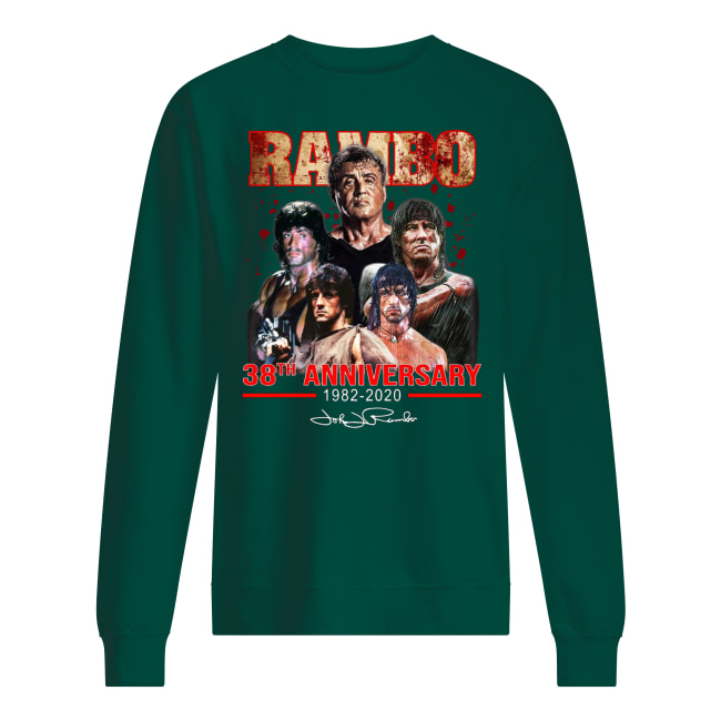Rambo 38th anniversary 1982-2020 signature sweatshirt