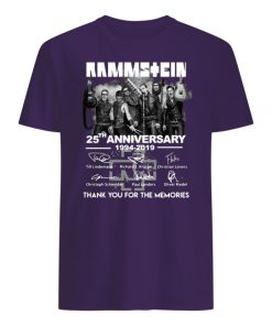 Rammstein 25th anniversary 1994-2019 signatures thank you for the memories men's shirt