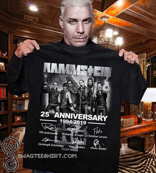 Rammstein 25th anniversary 1994-2019 signatures thank you for the memories shirt