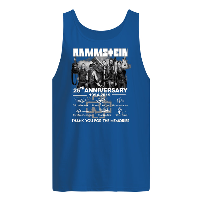 Rammstein 25th anniversary 1994-2019 signatures thank you for the memories tank top