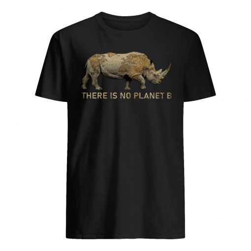 Rhino there is no planet b mens shirt