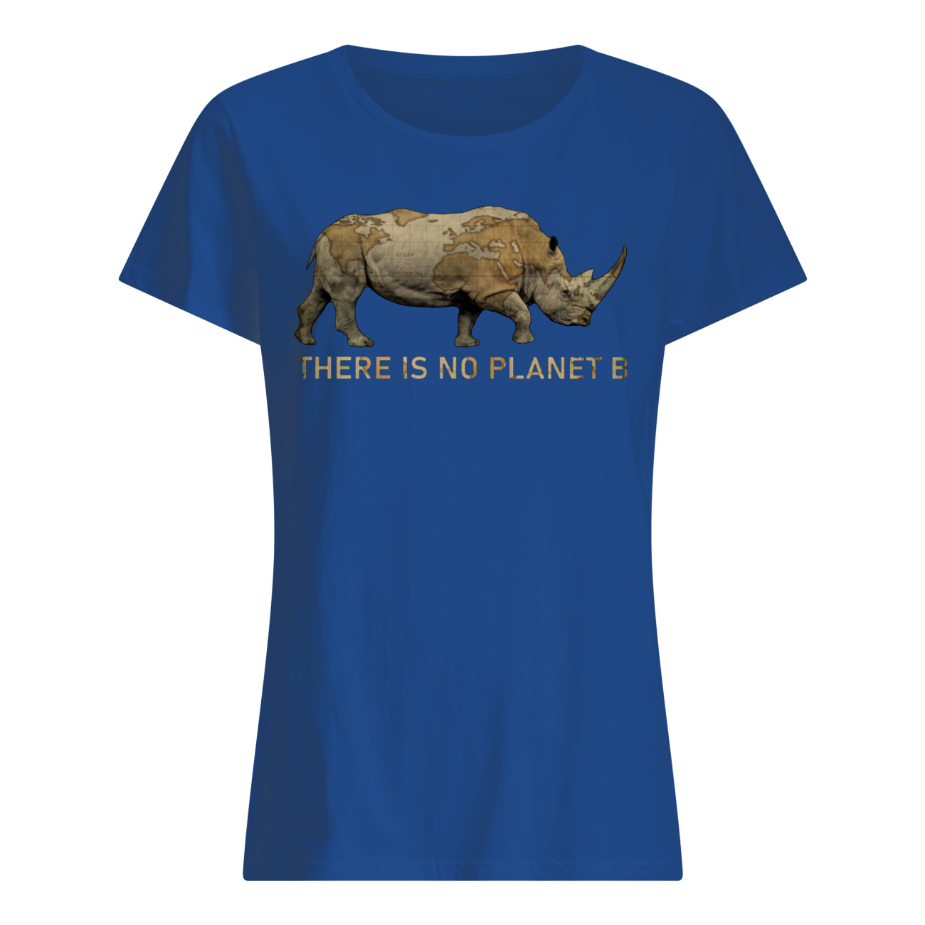 Rhino there is no planet b womens shirt