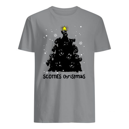 Scotties christmas tree men's shirt