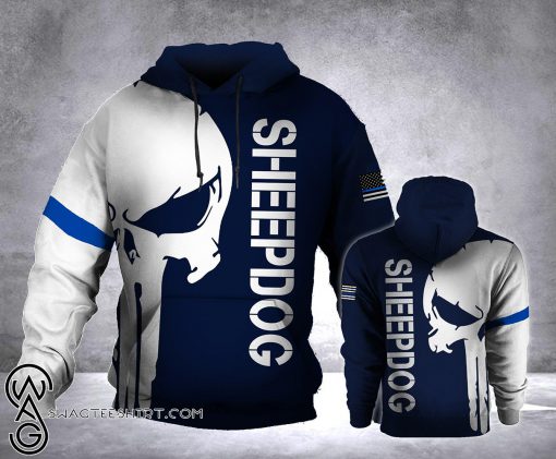Sheepdog skull 3d hoodie