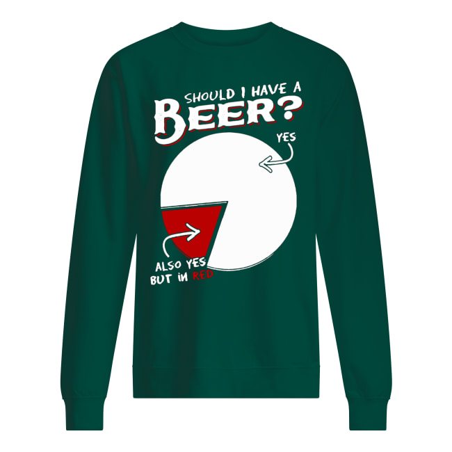 Should I have a beer yes also yes but in red sweatshirt