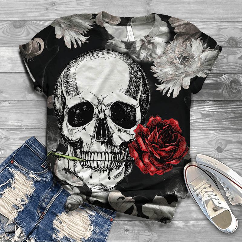 Skull and roses 3d shirt