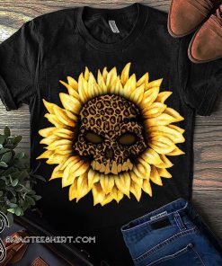 Skull leopard sunflower shirt
