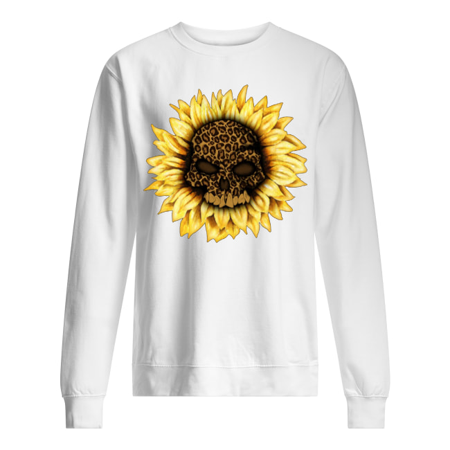 Skull leopard sunflower sweatshirt