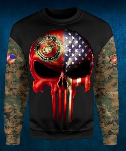 Skull united states marine corps uniform camo brave 3d sweatshirt