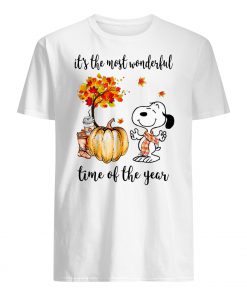Snoopy it’s the most wonderful time of the year men's shirt