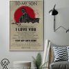 Spartan warrior to my son never forget that I love you poster