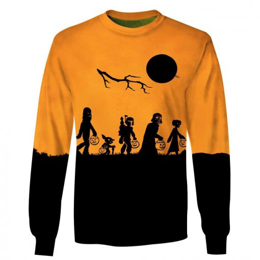 Star wars the nightmare before christmas mash up 3d unisex long sleeve