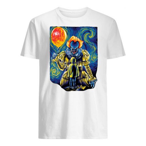 Stephen king's it pennywise starry night men's shirt