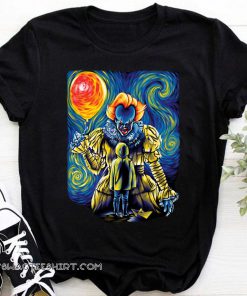 Stephen king's it pennywise starry night shirt