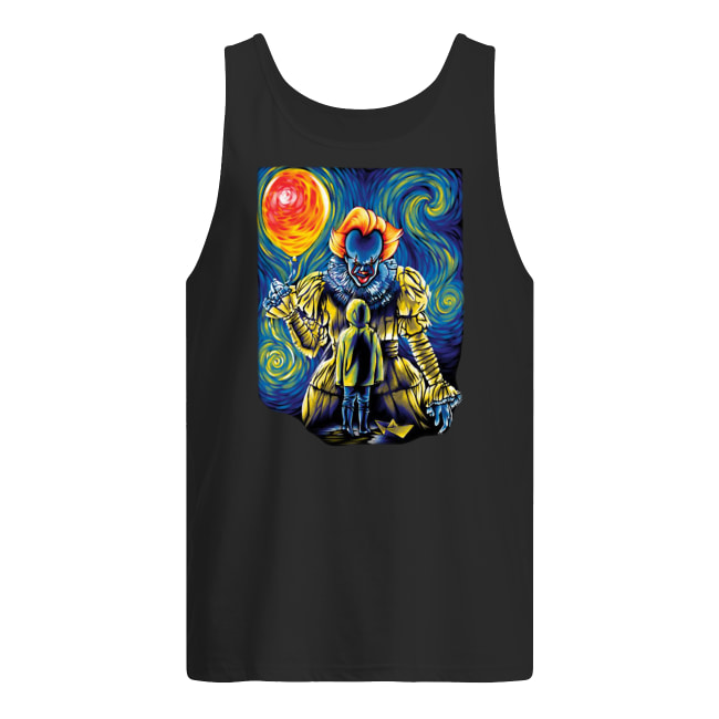 Stephen king's it pennywise starry night tank top
