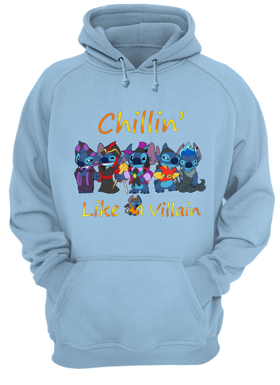 Stitch chillin like a villain hoodie