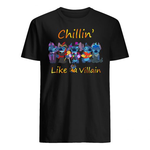 Stitch chillin like a villain men's shirt