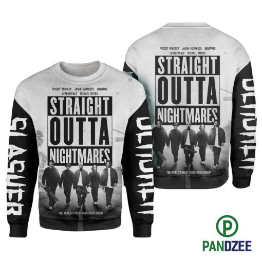 Straight outta nightmares 3d long sleeved