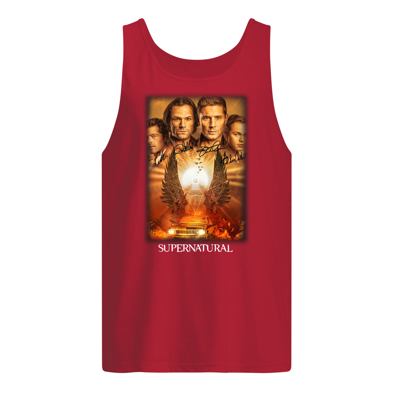 Supernatural the winchesters final season characters signatures tank top