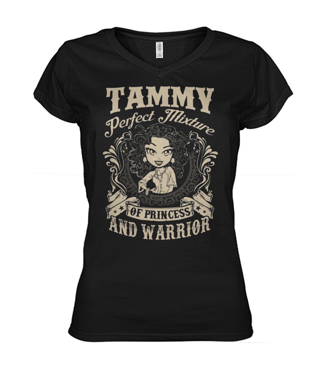 Tammy perfect combination of a princess and warrior women's v-neck