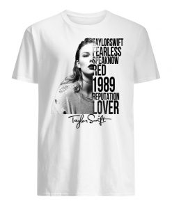 Taylor swift fearless speak now red 1989 reputation lover signature men's shirt