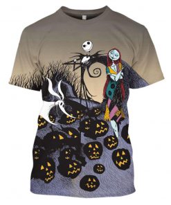 The nightmare before christmas jack skellington and sally 3d shirt