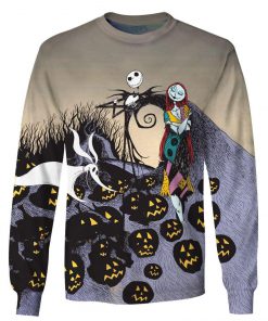 The nightmare before christmas jack skellington and sally 3d unisex long sleeve