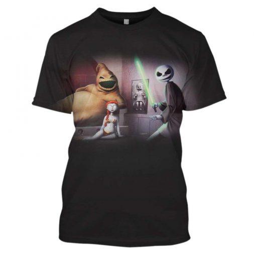 The nightmare before christmas star wars mash up 3d shirt