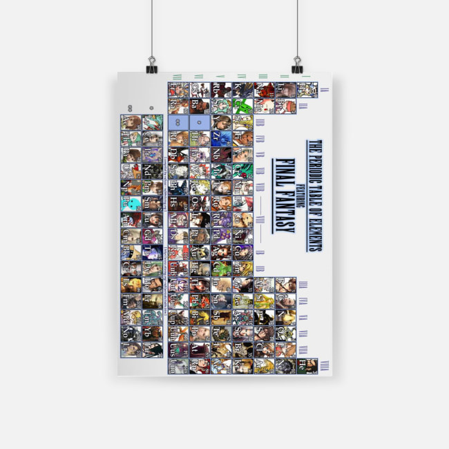 The periodic table of element featuring final fantasy poster - a2