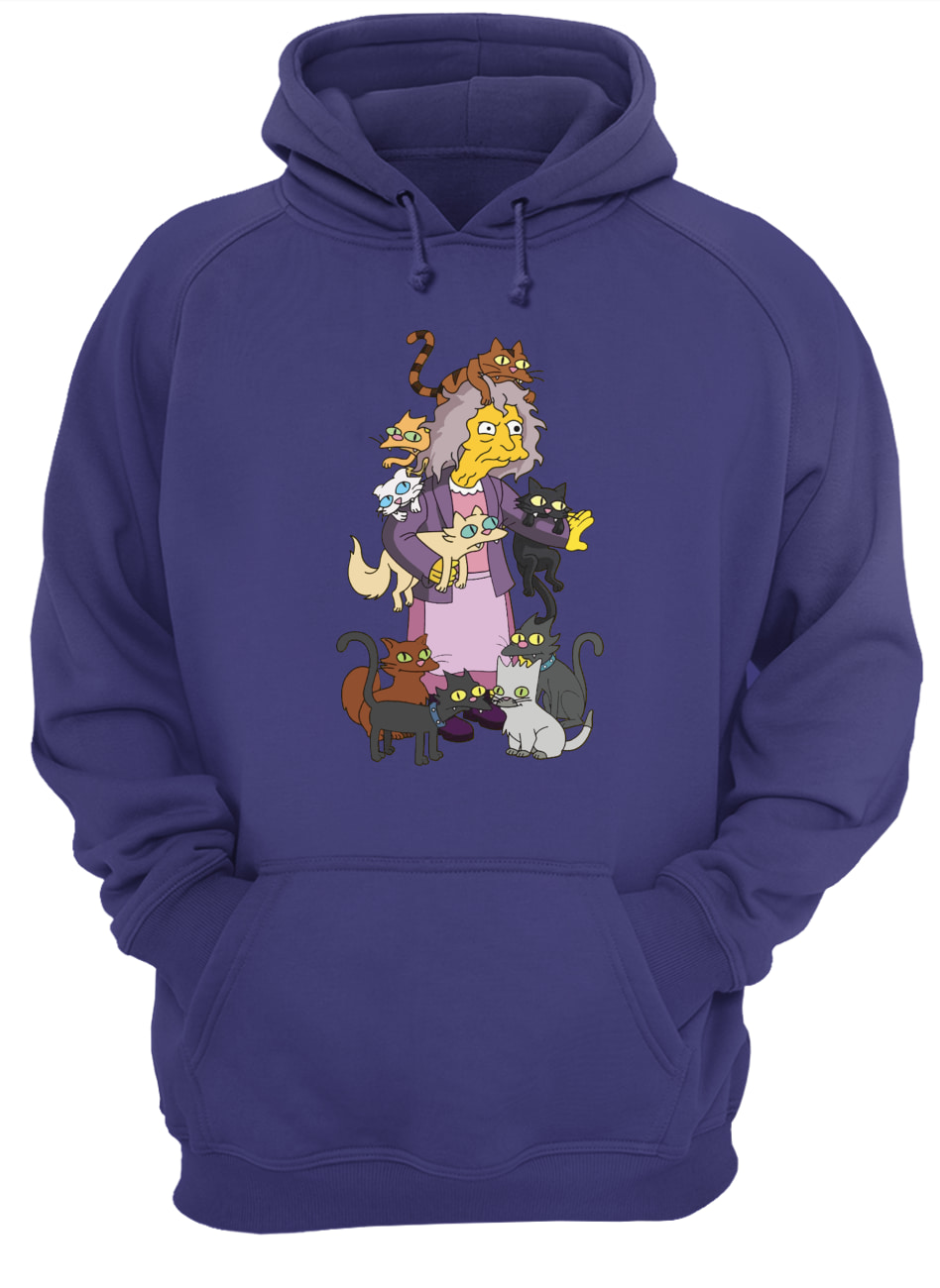 The simpsons crazy cat lady hoodie