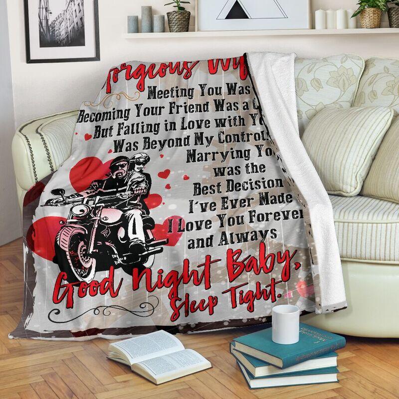 To my gorgeous wife meeting you was fate blanket - large